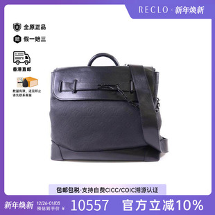 中古LV路易威登男包B级9新shoulder bag斜挎包牛皮斜挎包黑色