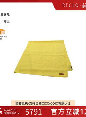 中古Hermes爱马仕女A级95新scarf围巾丝绸围巾/丝巾黄色正品休闲