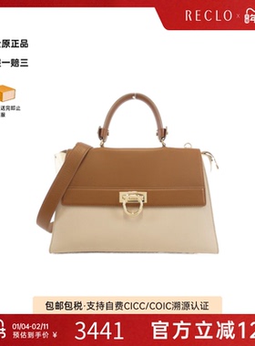 中古菲拉格慕女包B级9新Sofia小牛皮斜挎包