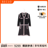 中古Chanel香奈儿女B级9新one piece连衣裙丝绸上衣黑色时尚 RECLO