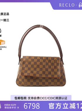 中古LV路易威登女包B级9新Mini Looping迷你名媛包单肩包正品HK