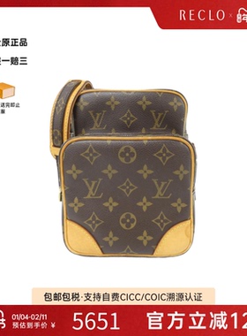 中古LV路易威登女包B级9新Amazon相机包老花斜挎包时尚RECLO