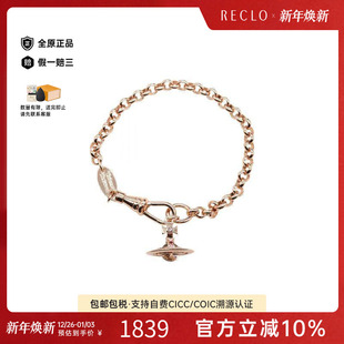 中古Vivienne Westwood薇薇安男S级99新bracelet手镯不锈钢手链