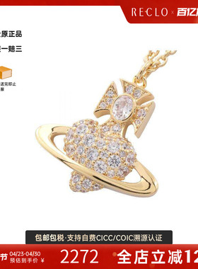 中古Vivienne Westwood薇薇安女S级99新necklace项链镀金金属项链