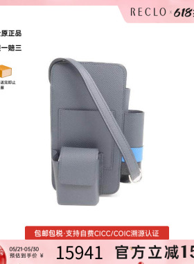 中古Hermes爱马仕男包A级95新Shoulder bag肩包牛皮斜挎包灰色