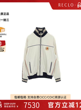 中古Gucci古驰男A级95新track jacket运动夹克尼龙外套白色RECLO