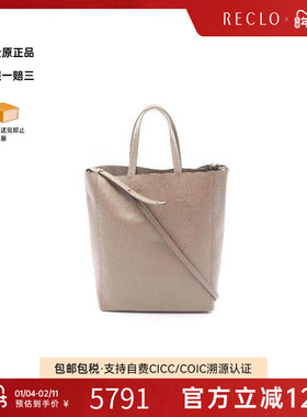 中古Celine赛琳女包B级9新Tote Bag托特包牛皮斜挎包浅褐色RECLO