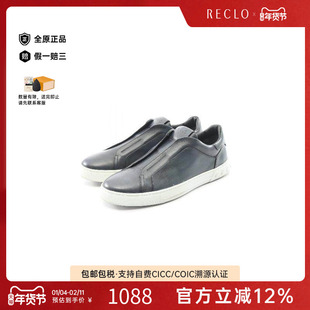 中古Tods托德斯男A级95新slip-ons无带(或无扣)便鞋牛皮鞋蓝色