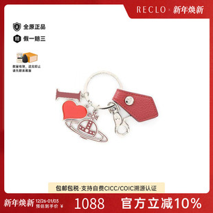 中古Vivienne ring钥匙圈牛皮钥匙扣 Westwood薇薇安女S级99新key