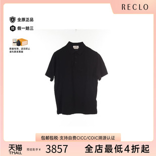 中古Hermes爱马仕男S级99新polo RECLO shirtPolo衫 棉上衣黑色时尚