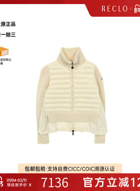 中古Moncler盟可睐女A级95新Down jacket羽绒夹克尼龙外套白色