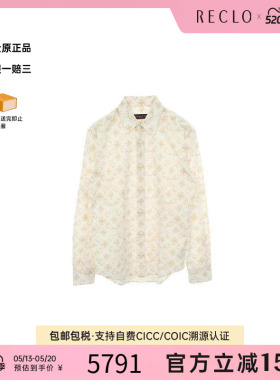 中古LV路易威登男A级95新tops上衣棉上衣白色