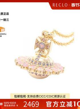 中古Vivienne Westwood薇薇安女S级99新necklace项链镀金金属项链