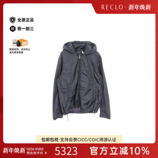 中古Moncler盟可睐男A级95新nylon jacket尼龙夹克尼龙外套蓝色