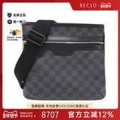 Thomas棋盘格斜挎包正品 中古LV路易威登女包A级95新 Graphite