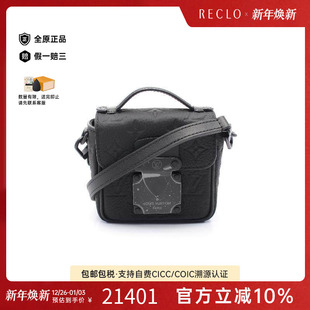 中古LV路易威登男包S级99新Handbag手包牛皮斜挎包黑色轻奢小众