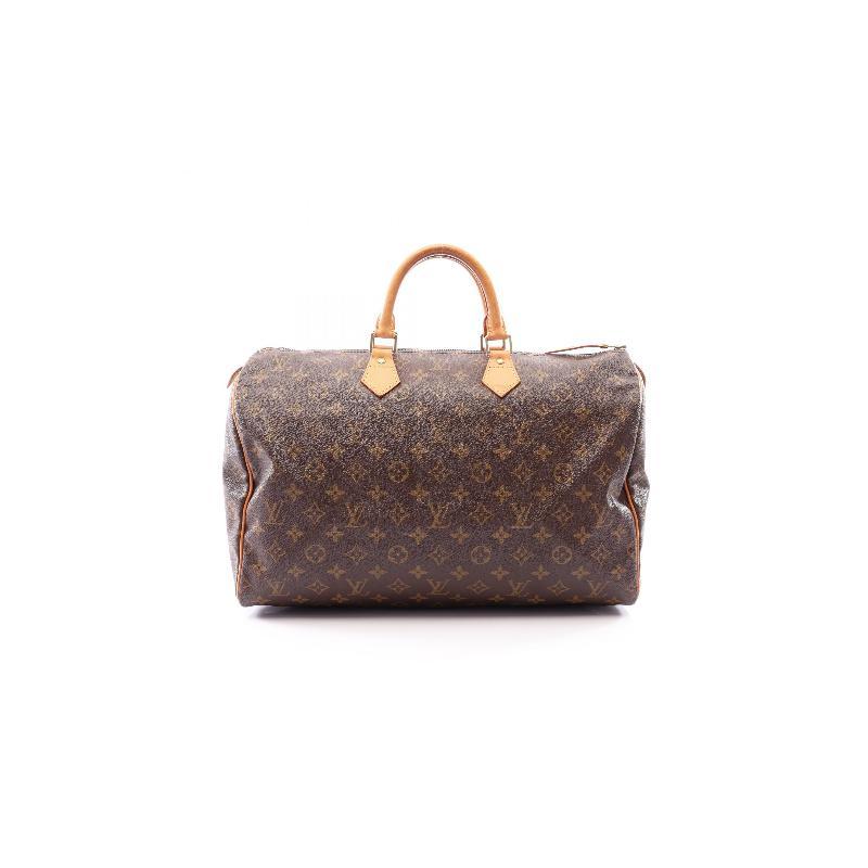 中古LV路易威登女包B级9新speedy 40枕头包40涂层/防水帆布手提包