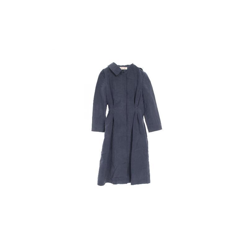 中古Marni玛尼女A级95新one piece连衣裙丝绸上衣蓝色