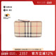 中古Burberry博柏利女S级99新coin purse零钱包帆布零钱包浅褐色