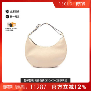 中古Fendi芬迪女包A级95新handbag手提包牛皮手提包浅褐色