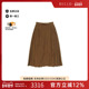 中古Fendi芬迪女B级9新skirt裙子棉裙子棕色