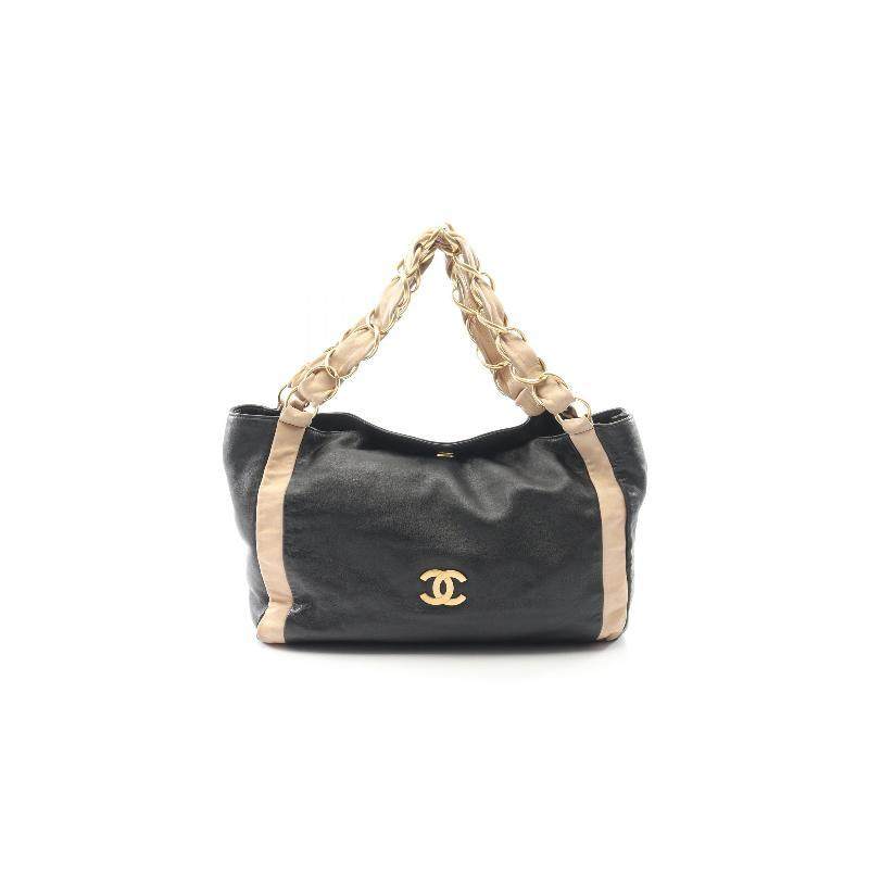 中古Chanel香奈儿女包B级9新coco mark双C牛皮托特包黑色,箱包皮具/热销女包/男包,托特包,淘宝优惠券,粉丝福利购,淘宝优惠卷