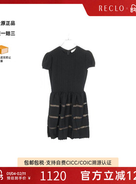 中古Valentino华伦天奴女S级99新one piece连衣裙尼龙上衣黑色