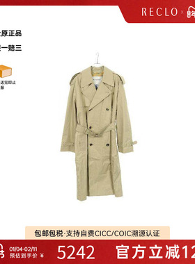 中古Burberry博柏利男A级95新trench coat风衣棉外套浅褐色