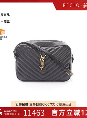 中古YSL圣罗兰女包A级95新camera bag相机包牛皮斜挎包黑色