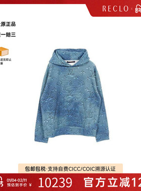 中古LV路易威登男S级99新parka派克大衣棉上衣绿色reclo正品