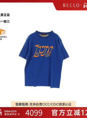 中古LV路易威登男A级95新knit针织棉上衣蓝色时尚休闲欧美RECLO