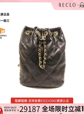 中古Chanel香奈儿女包A级95新Backpack背包羊皮双肩包黑色