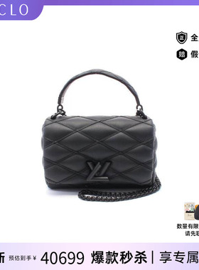 中古LV路易威登女包A级95新handbag手提包牛皮斜挎包黑色RECLO