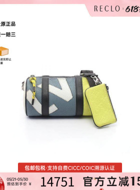 中古LV路易威登男包A级95新Shoulder bag肩包牛皮斜挎包灰色正品