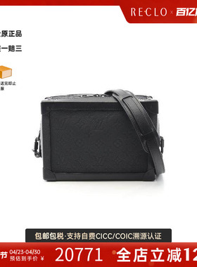 中古LV路易威登男包A级95新Shoulder bag肩包牛皮斜挎包黑色RECLO