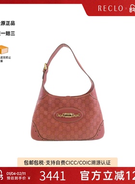 中古GUCCI古驰女包B级9新145778 BagHobo包皮革压花老花单肩包