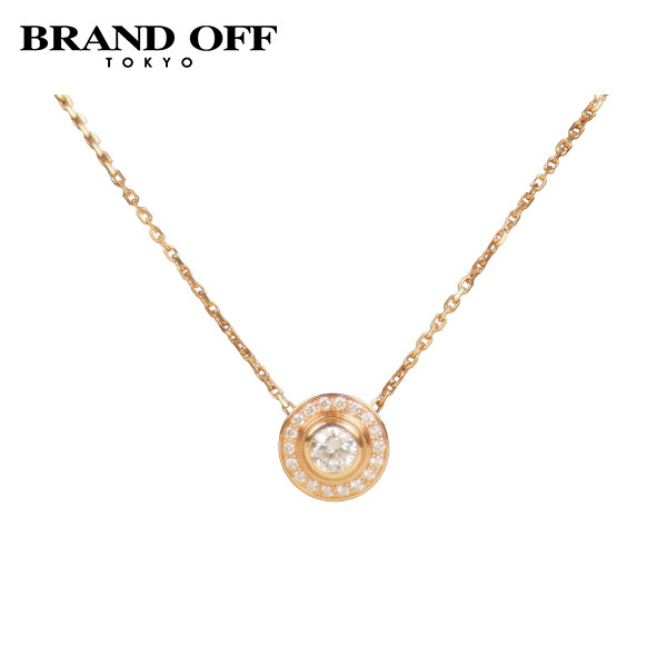日本中古二奢「9.5新」Cartier(卡地亚)D'AMOUR钻石项链750玫瑰金