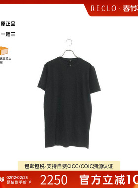 中古Prada普拉达女A级95新T-shirtT恤棉上衣黑色百搭高级感RECLO