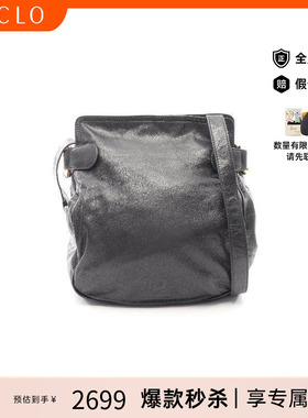 中古Loewe罗意威女包B级9新Shoulder bag肩包牛皮斜挎包黑色