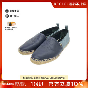 中古Loewe罗意威男B级9新slip-ons无带(或无扣)便鞋羊皮鞋蓝色