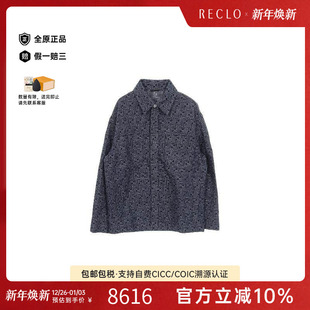 中古Fendi芬迪男S级99新Jacket夹克外套帆布外套蓝色