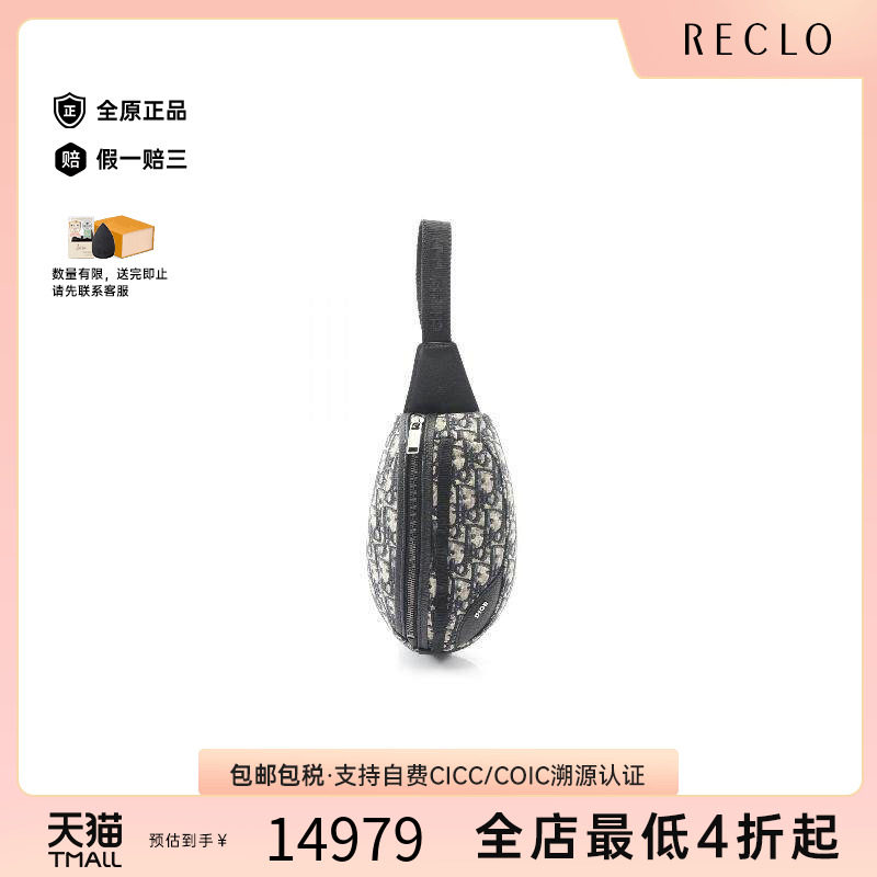 中古Dior迪奥男包A级95新body bag随身包帆布斜挎包浅褐色正品