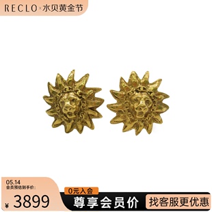 RECLO 中古CHANEL香奈儿B级9新earrings耳夹狮头潮流饰品时尚