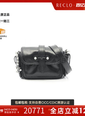 中古LV路易威登男包A级95新Shoulder bag肩包牛皮斜挎包黑色