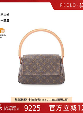 中古LV路易威登女包B级9新mini Looping迷你名媛包手提包reclo