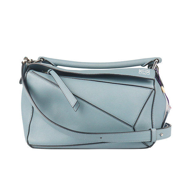 中古LOEWE罗意威蓝灰色斜挎包