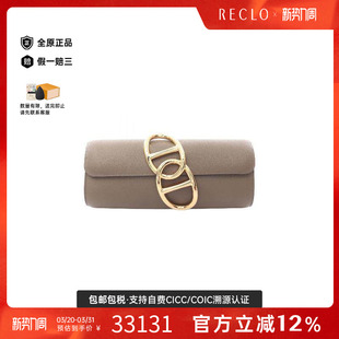 中古Hermes爱马仕女包A级95新Clutch bag手拿包牛皮手拿包灰色