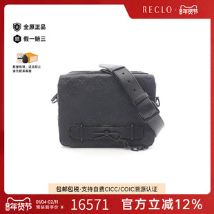 中古LV路易威登男包A级95新steamer牛皮斜挎包黑色