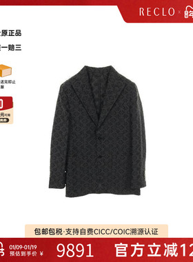 中古LV路易威登男A级95新tailored jacket修身夹克羊毛外套黑色
