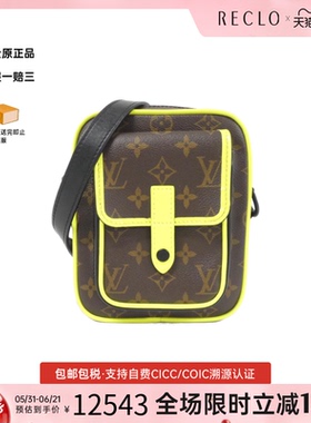 中古LV路易威登女包A级9新 Christopher老花斜挎包reclo正品